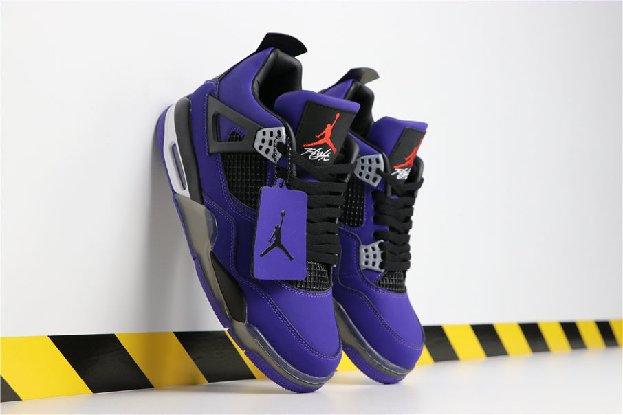 Jordan 4 Retro Purple Suede Sneakers 308497-406