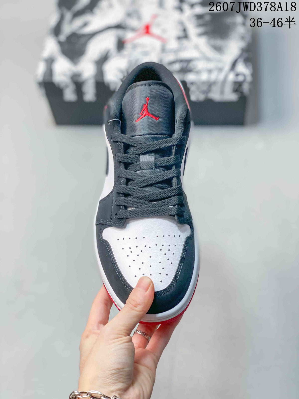 Jordan Air Jordan 1 Low Sneakers Black White Red