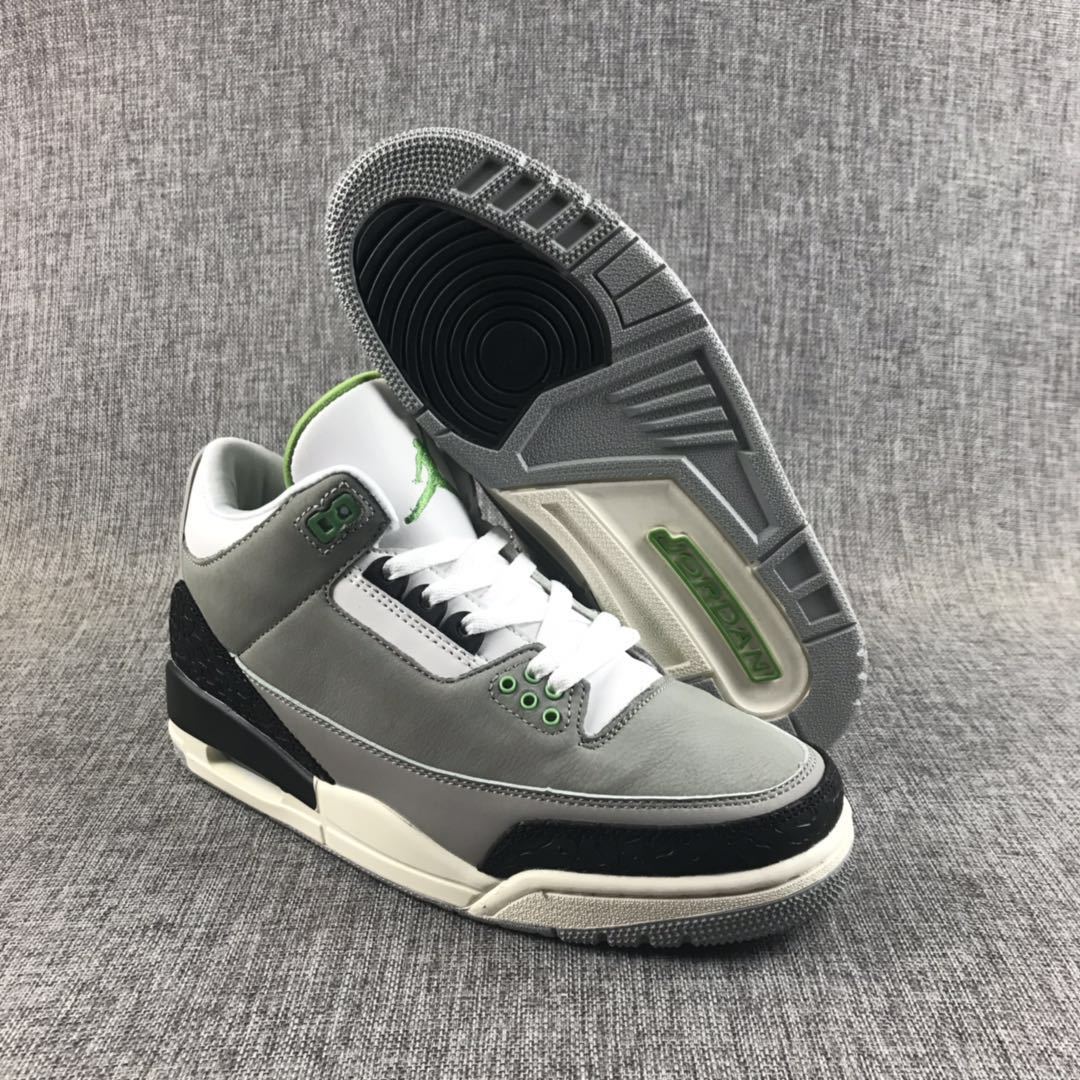 Jordan Air Jordan 3 Grey Green Sneakers 136064-006