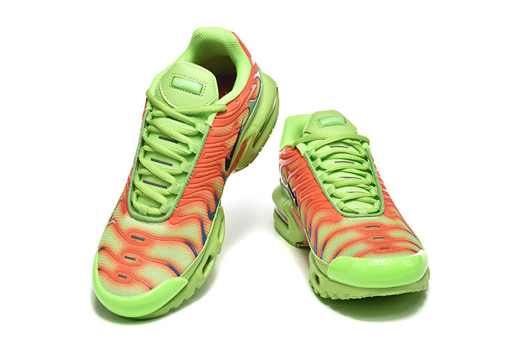 Nike Air Max Plus Sneakers in Volt Green and Orange