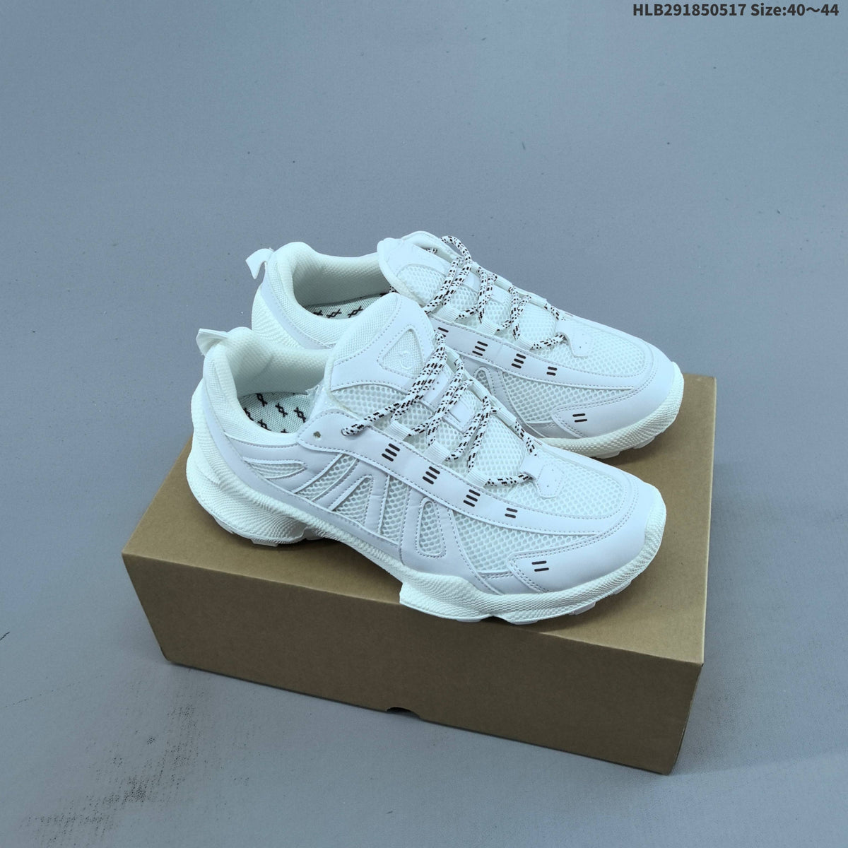 Ecco Biom C-Trail Low-Top Sneakers in Black and White