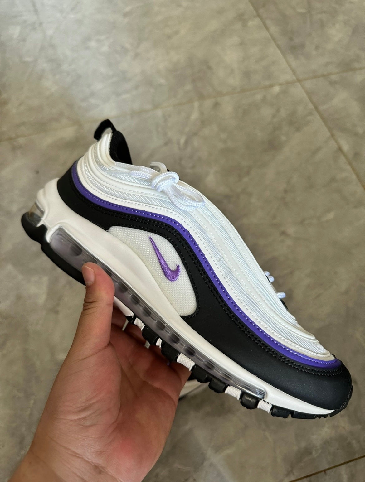Nike Air Max 97 Sneakers Black White Purple 921826-109