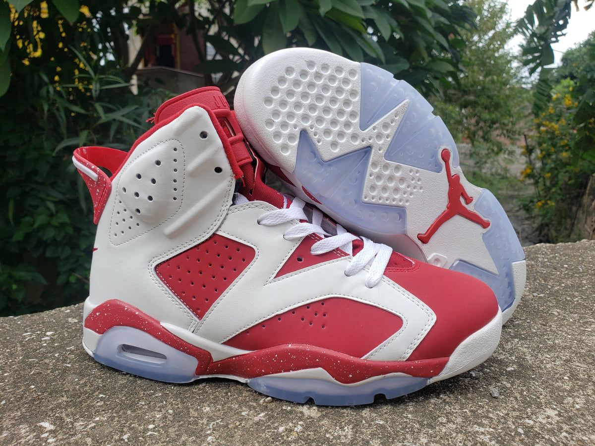 Jordan Air Jordan 6 Sneakers in Red and White