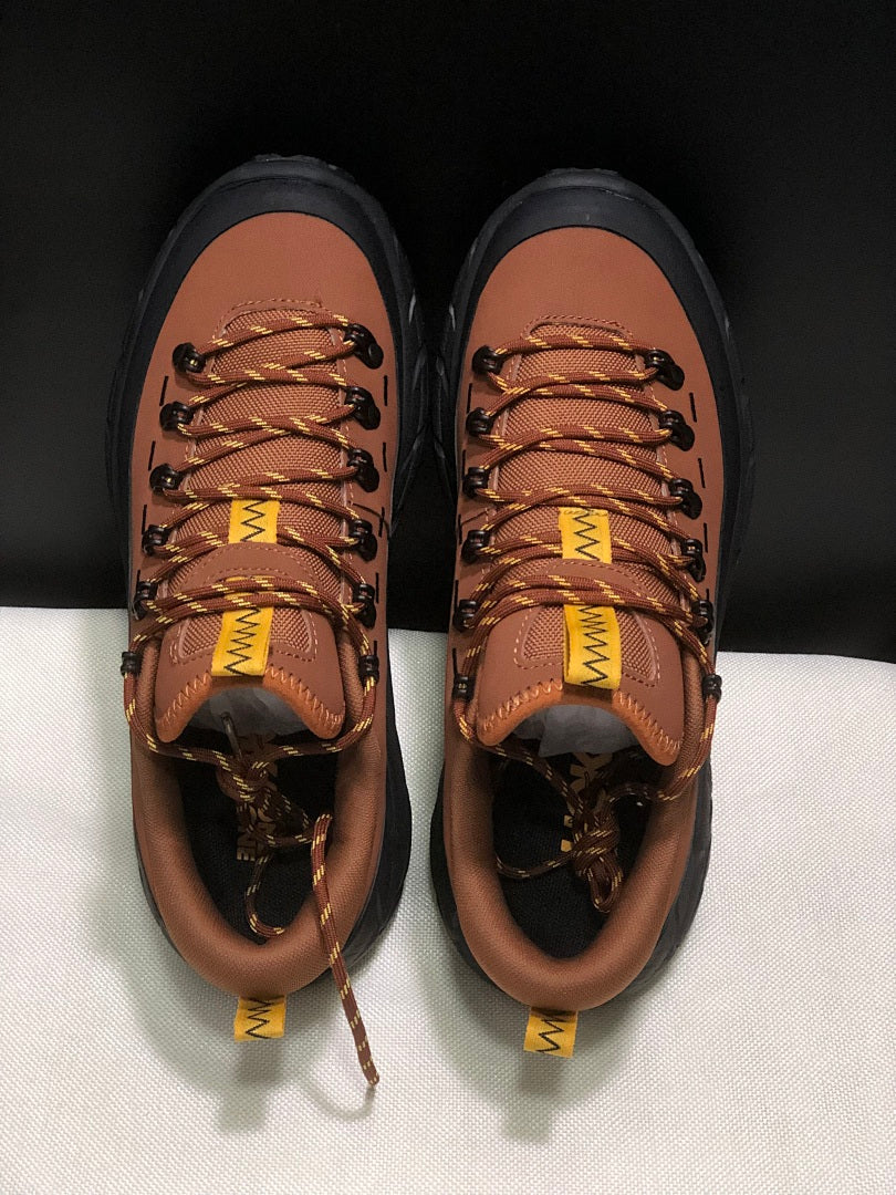 HOKA Tor Summit Hiking Shoes in Brown and Black