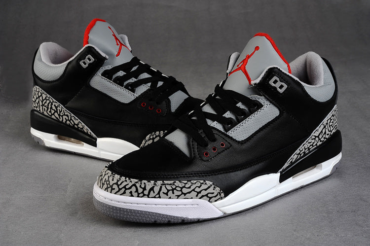 Jordan Air Jordan 3 Black Grey Red High-Top Sneakers