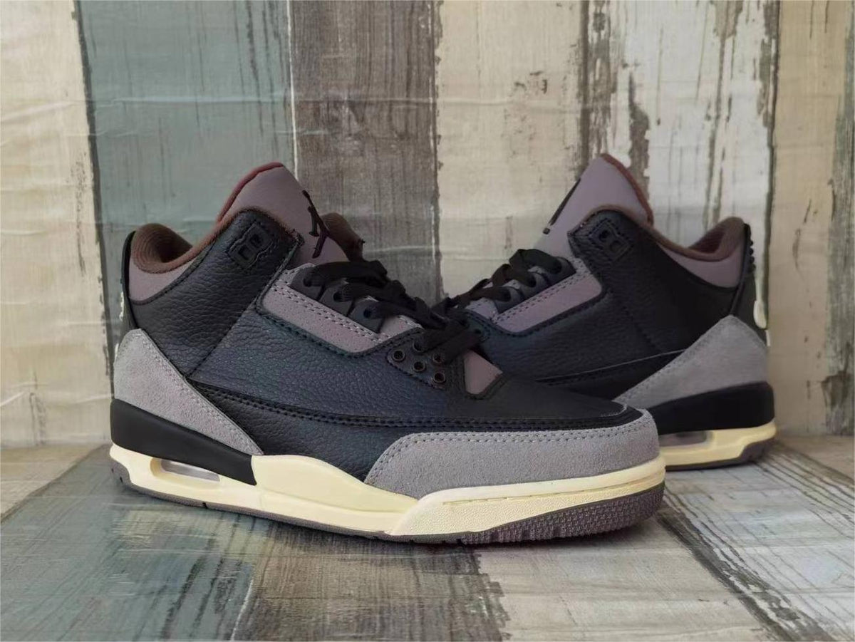Jordan 3 Men’s Sneakers in Black and Coffee