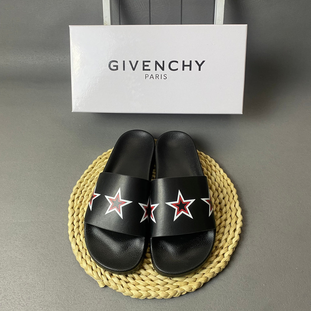 Givenchy Slide Sandals with Graphic Strap