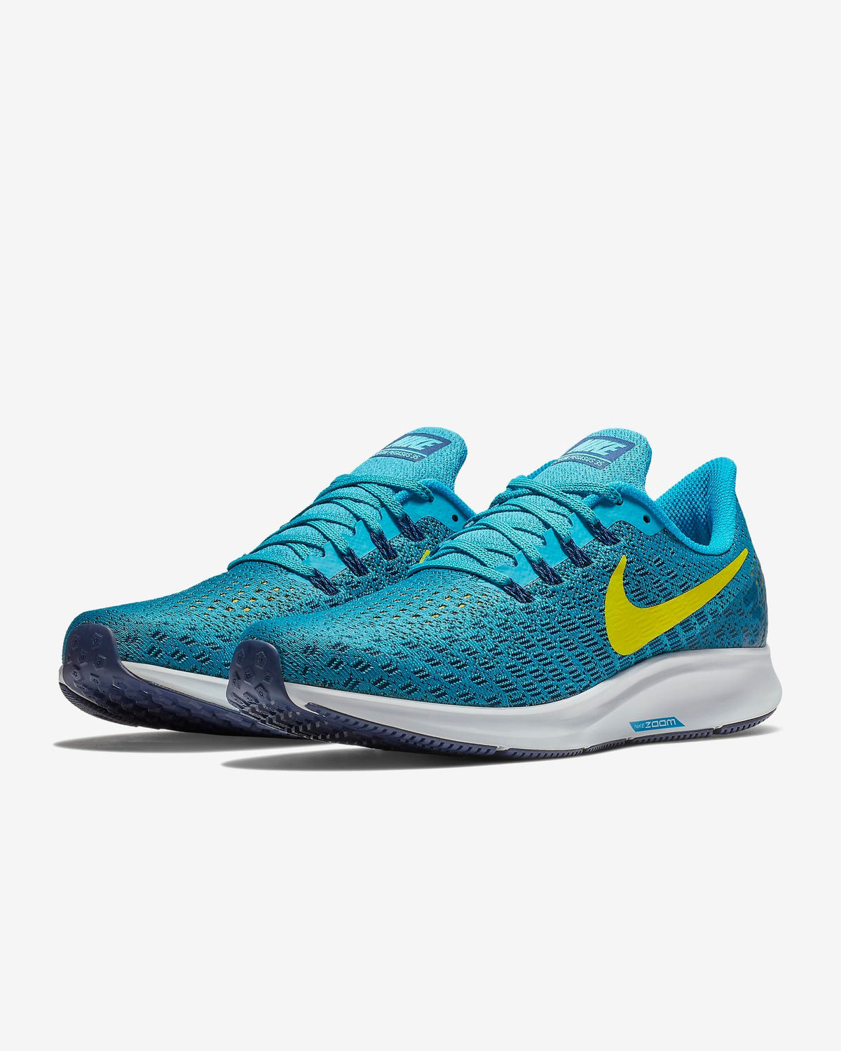 Nike Air Zoom Pegasus 35 Running Shoes Blue Yellow