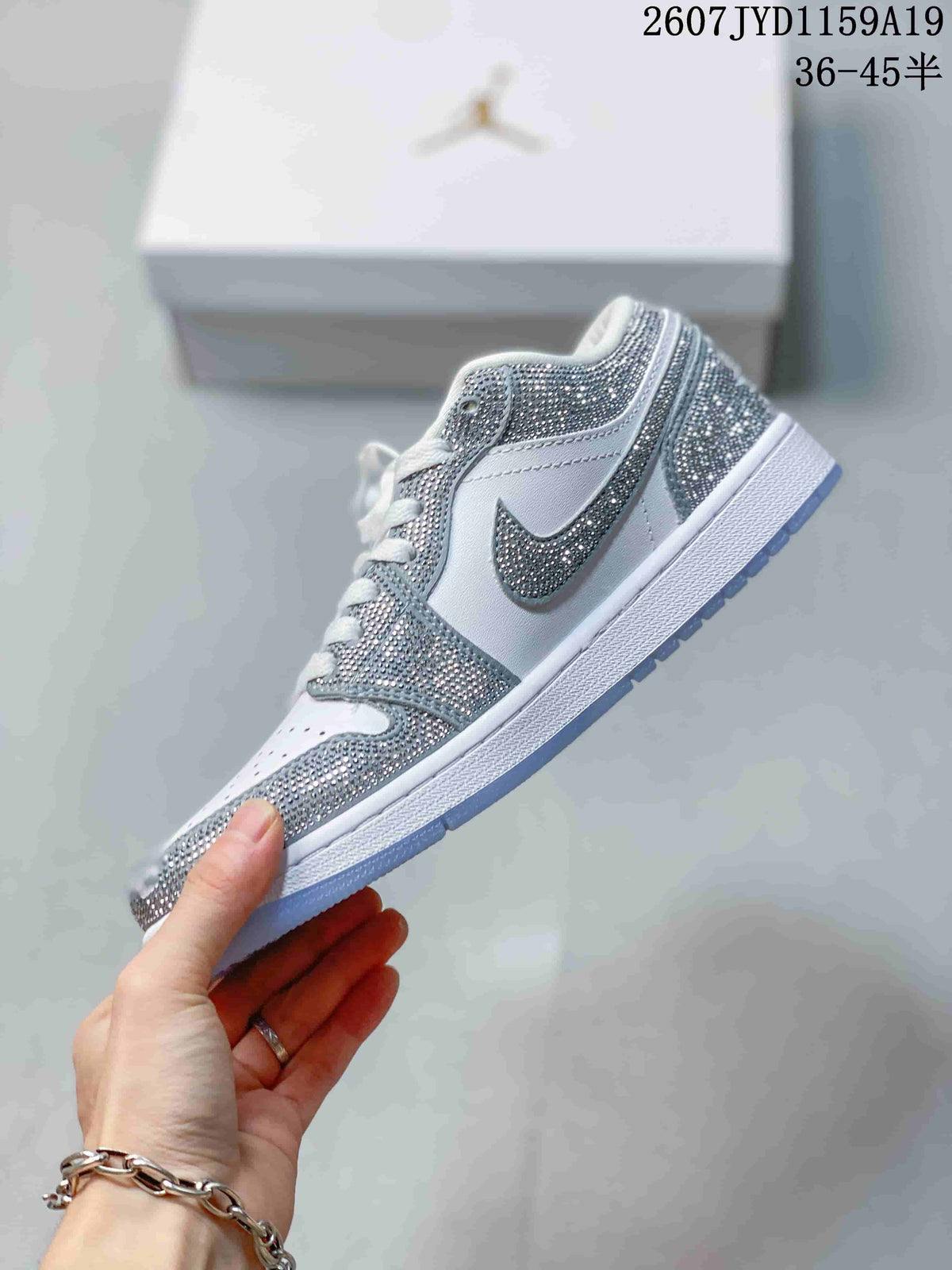 Jordan Air Jordan 1 Low Sneakers White Silver 2607JYD1159A19