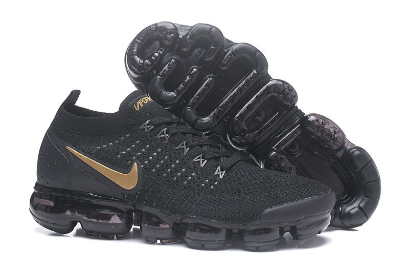 Nike Air VaporMax Flyknit 2 Black Gold Sneakers 942842-203