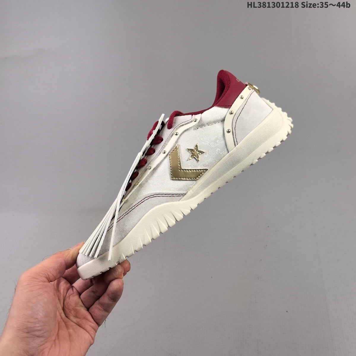 Converse 1970 Low-Top Sneakers White Burgundy Gold
