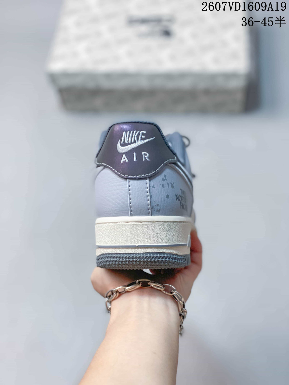 Nike Air Force 1 Low North Face Blue Gray Sneakers