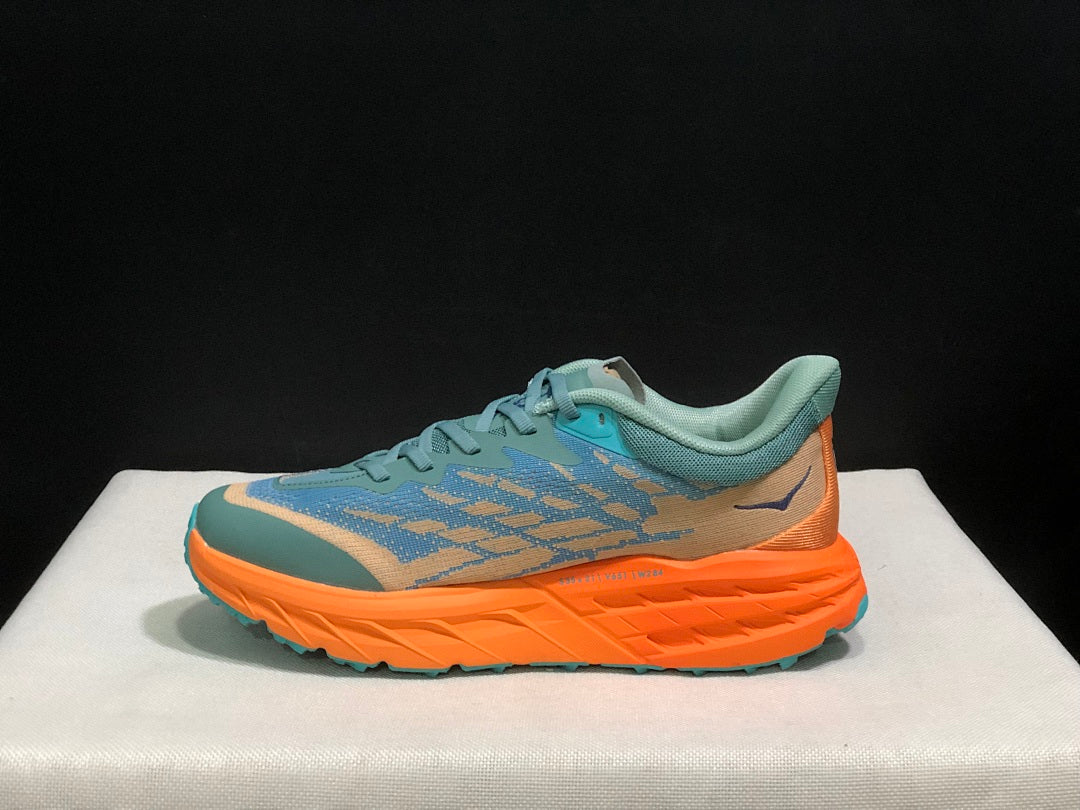 HOKA Speedgoat 5 Trail Running Shoes Blue Orange