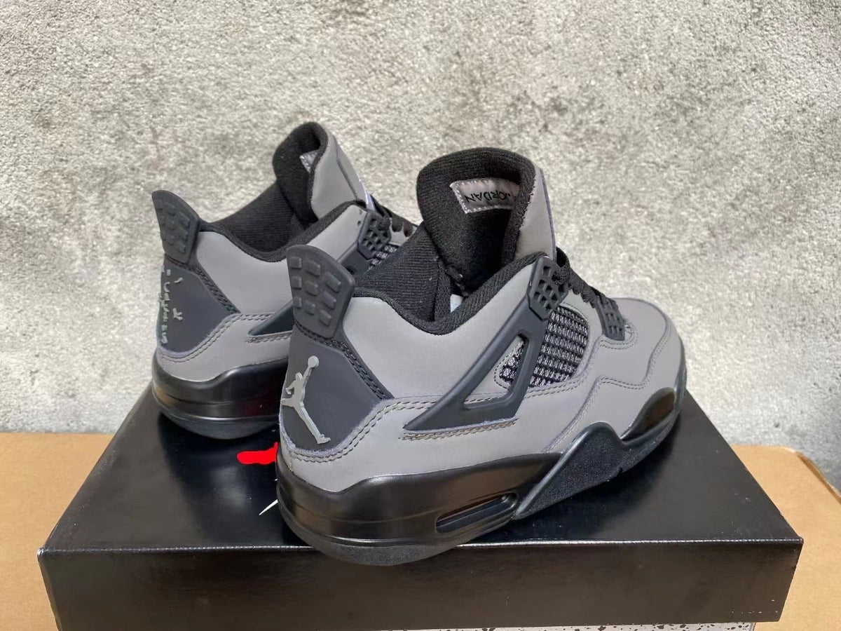 Jordan 4 Grey and Black Sneakers