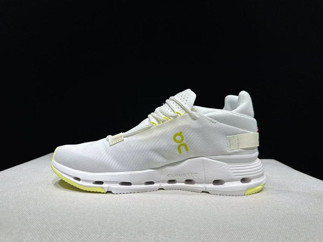 On Cloudnova 2 Sneakers White and Lime