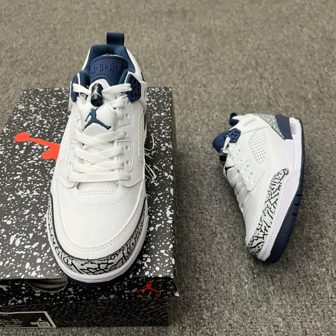 Jordan Spizike Low White and Navy Sneakers FQ1759-104