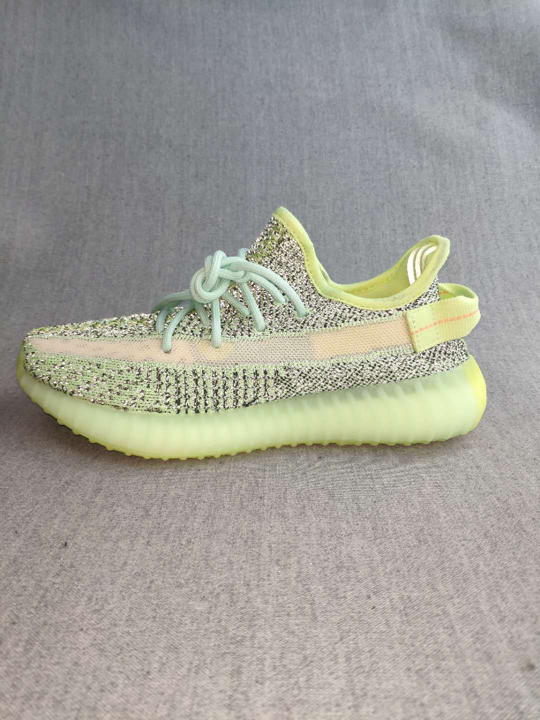 Yeezy 350 V2 Knit Sneakers in Lime Green and Mint