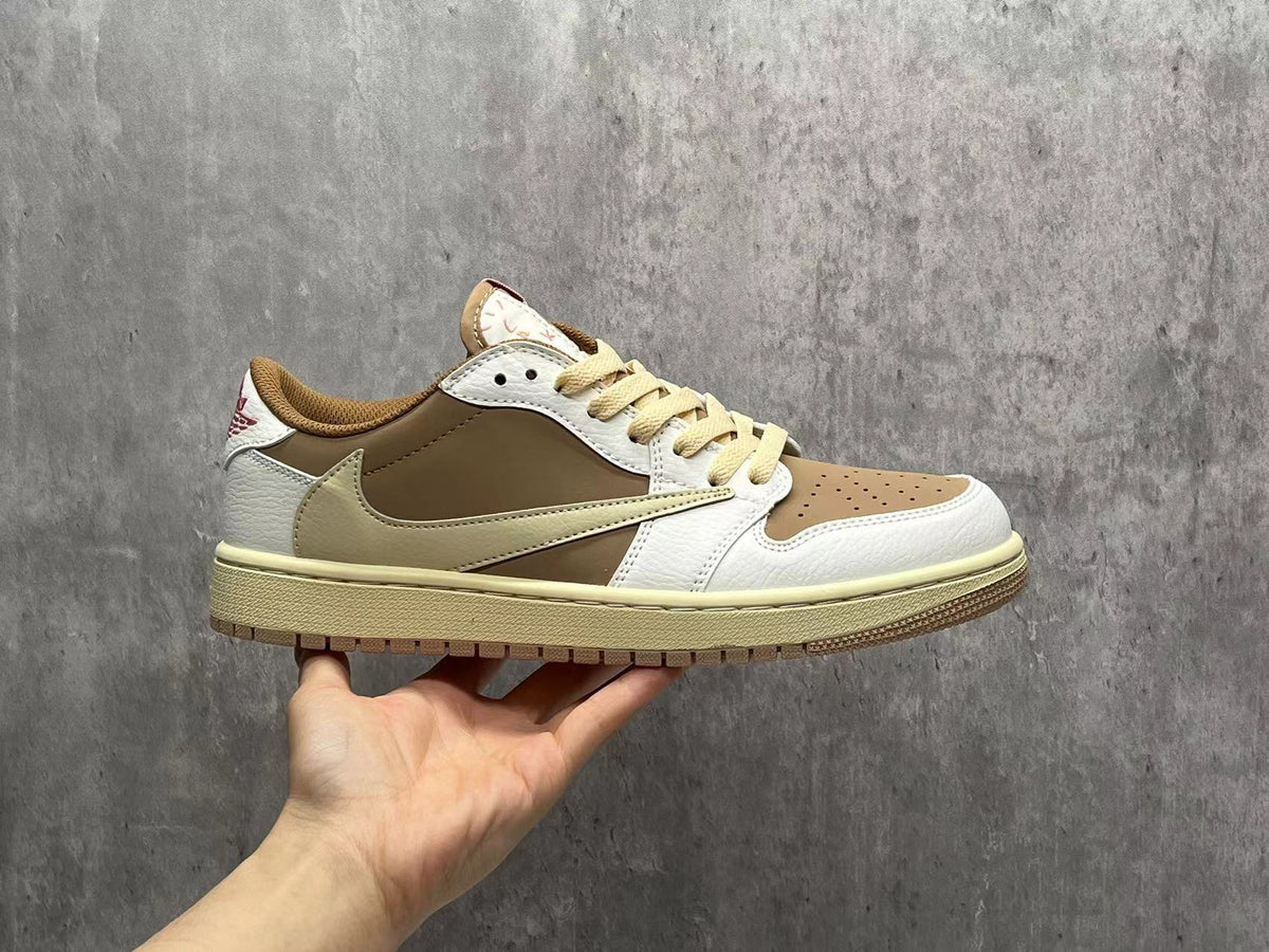 Jordan 1 Low Travis Scott Mocha Pink Sneakers
