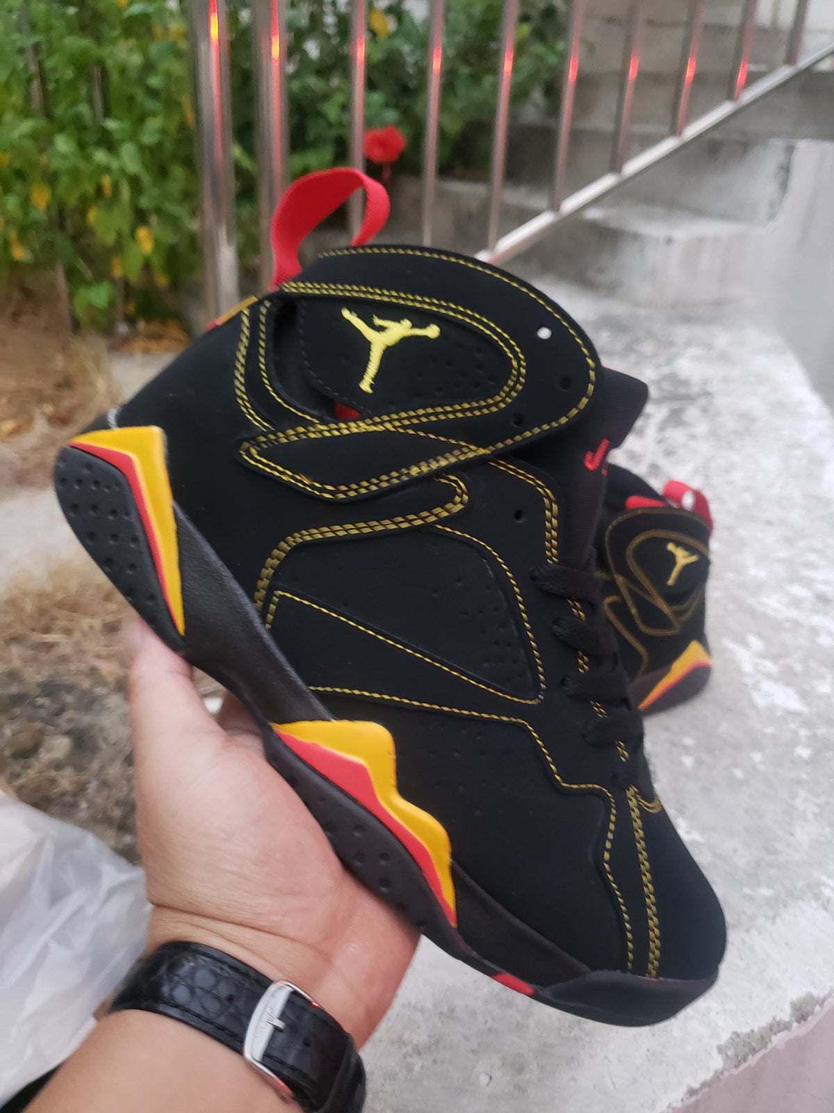 Air Jordan 7 High-Top Sneakers in Black or White