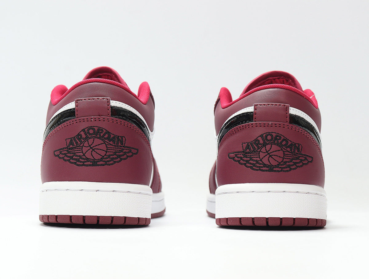 Jordan 1 Low White and Rose Red Sneakers 553558-604