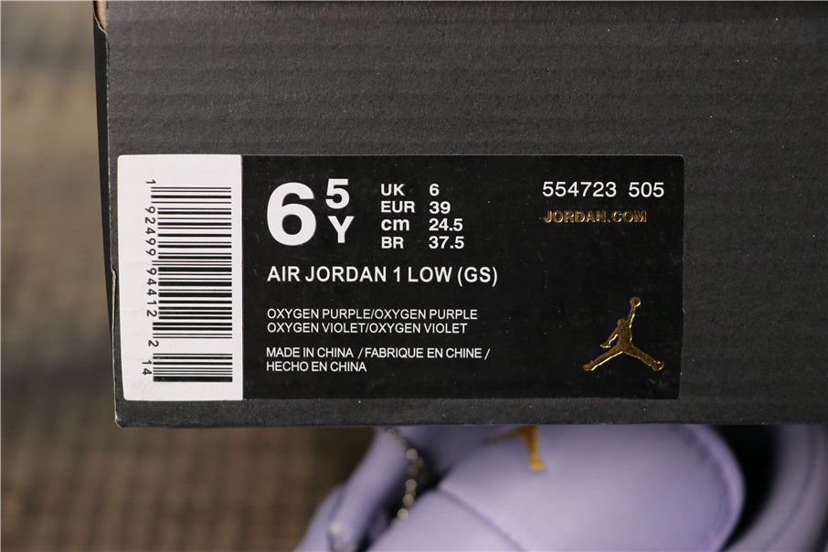 Air Jordan 1 Low Oxygen Purple Sneakers 554723-505