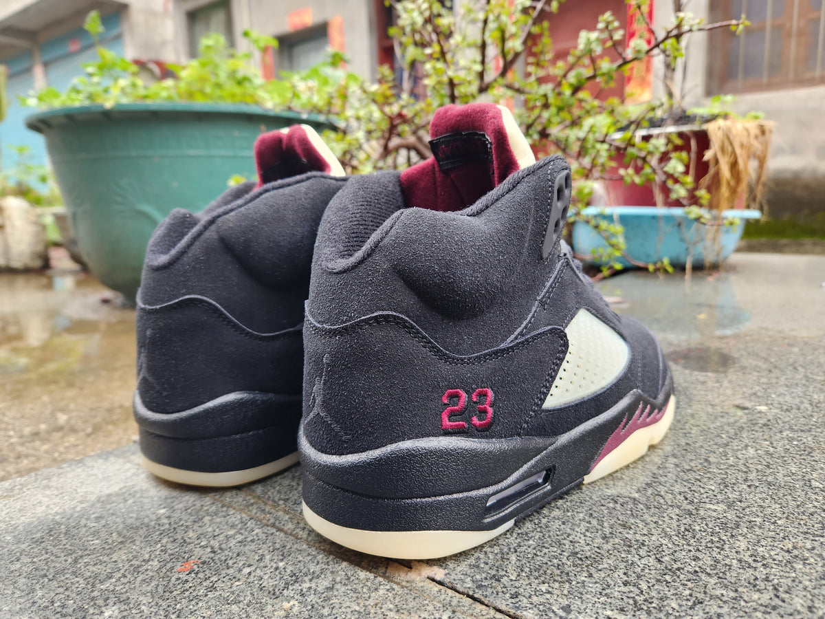 Jordan 5 High Black and Red Men's Sneakers