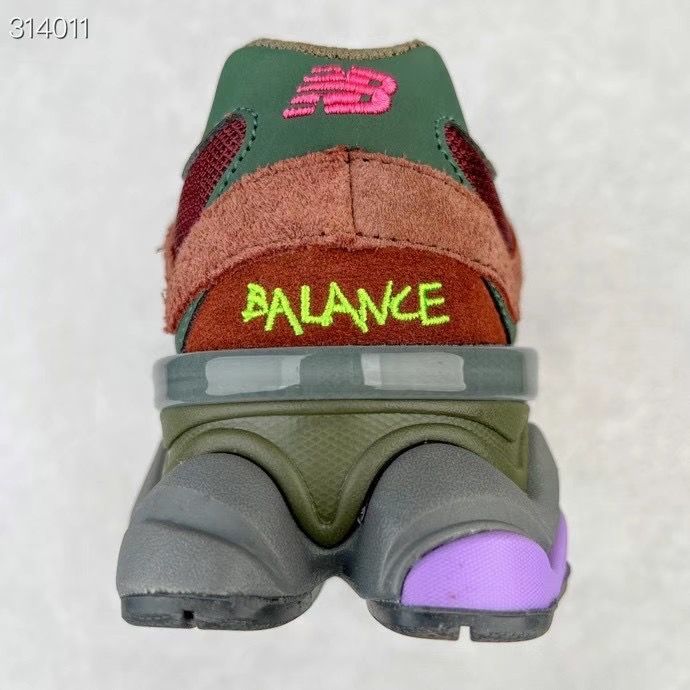 New Balance 9060 U9060BUR Burgundy Green Sneakers