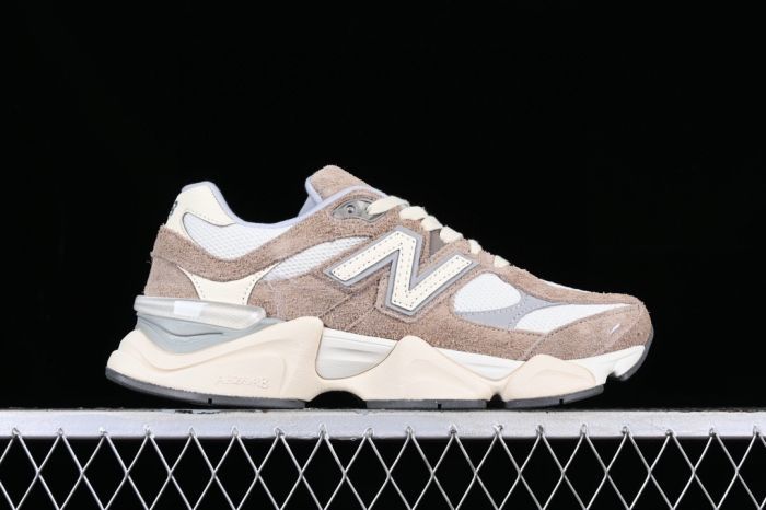 New Balance 9060 HSB Sneakers in Taupe and White