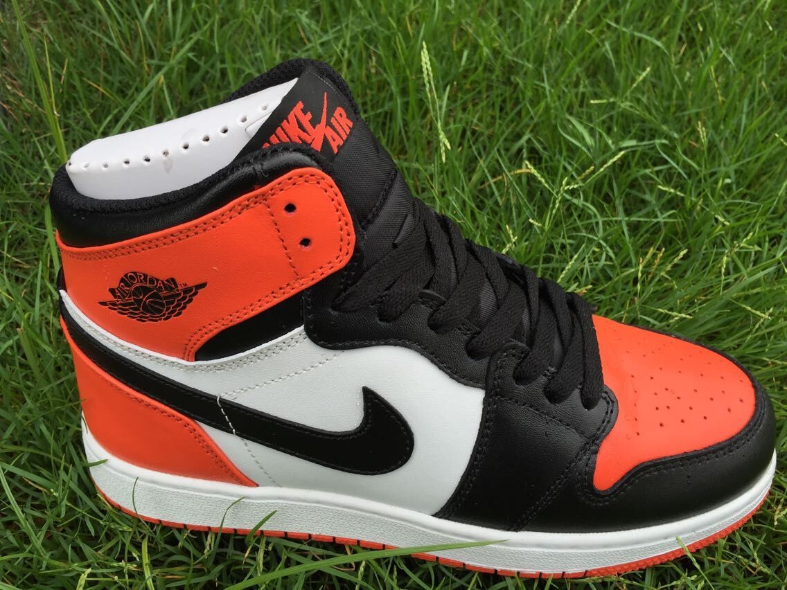 Jordan 1 High Women's Black Orange White Sneakers
