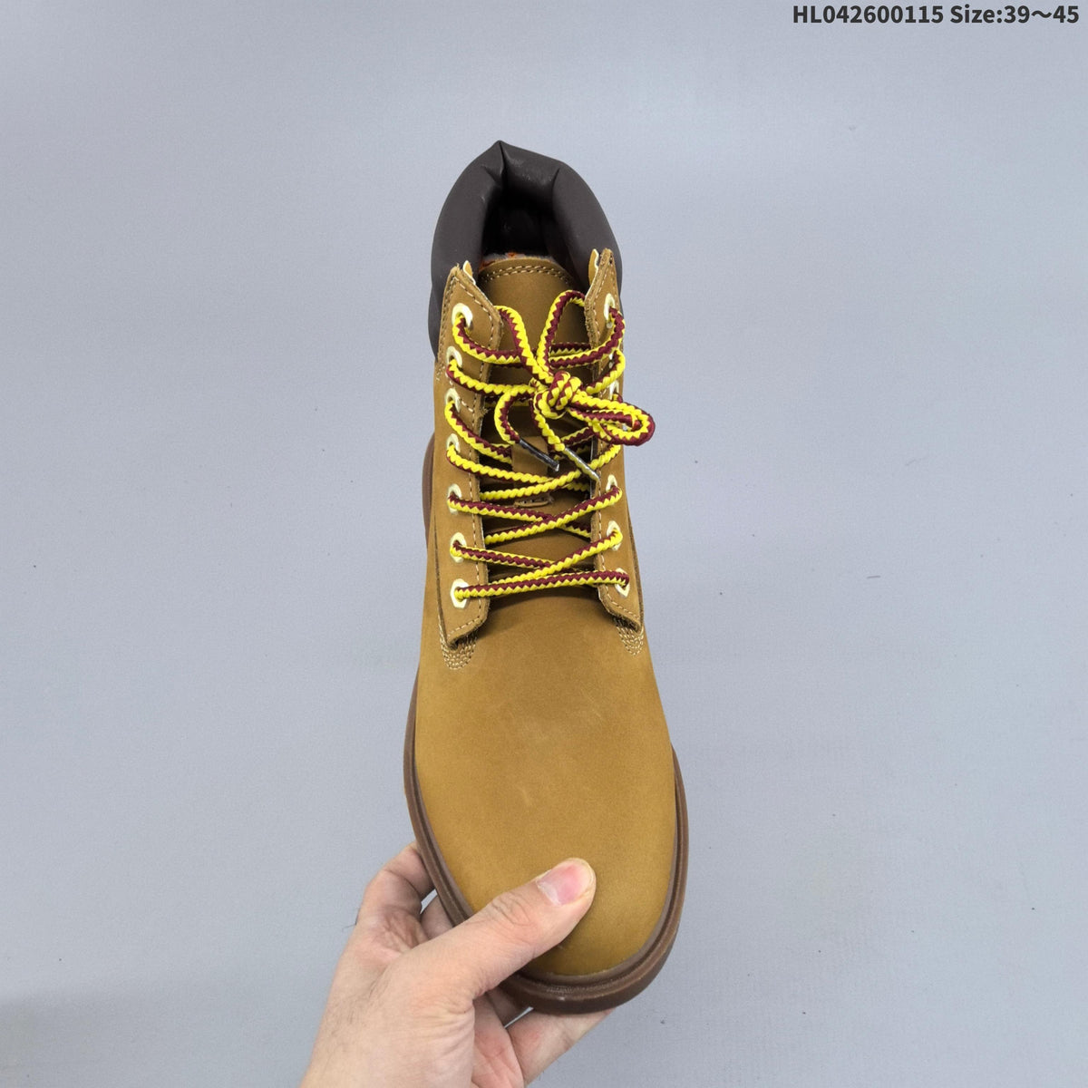 Timberland 6-Inch Style Lace-Up Boots, Wheat and Brown
