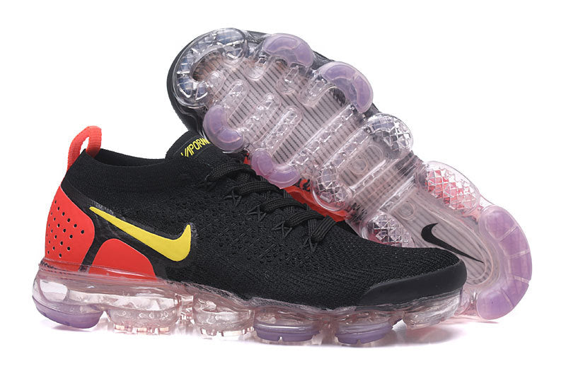 Nike Air VaporMax Flyknit 2 Black and Yellow Sneakers