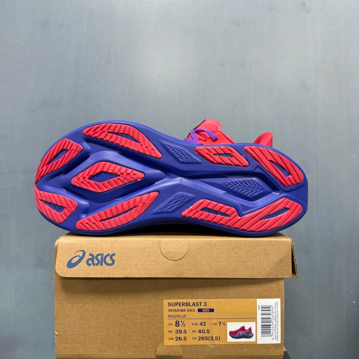 ASICS Superblast 3 Red and Blue Running Shoes 1013A188-003