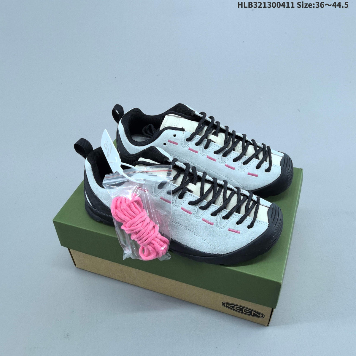 KEEN Jasper Low-Top Outdoor Sneakers White Black Pink