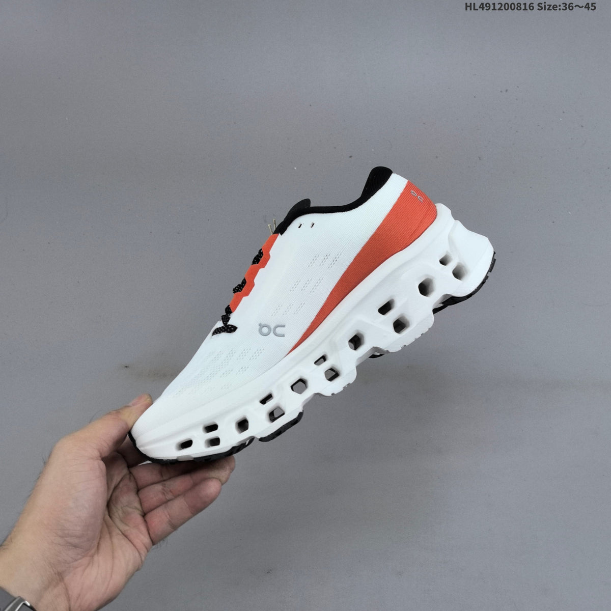 On Cloudmonster 3 Hyper Running Shoes White Orange