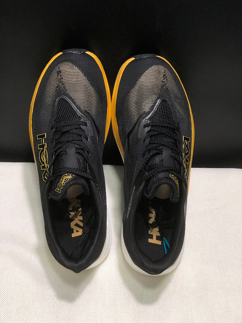 HOKA Rocket X 3 Running Shoes in Black and Gold