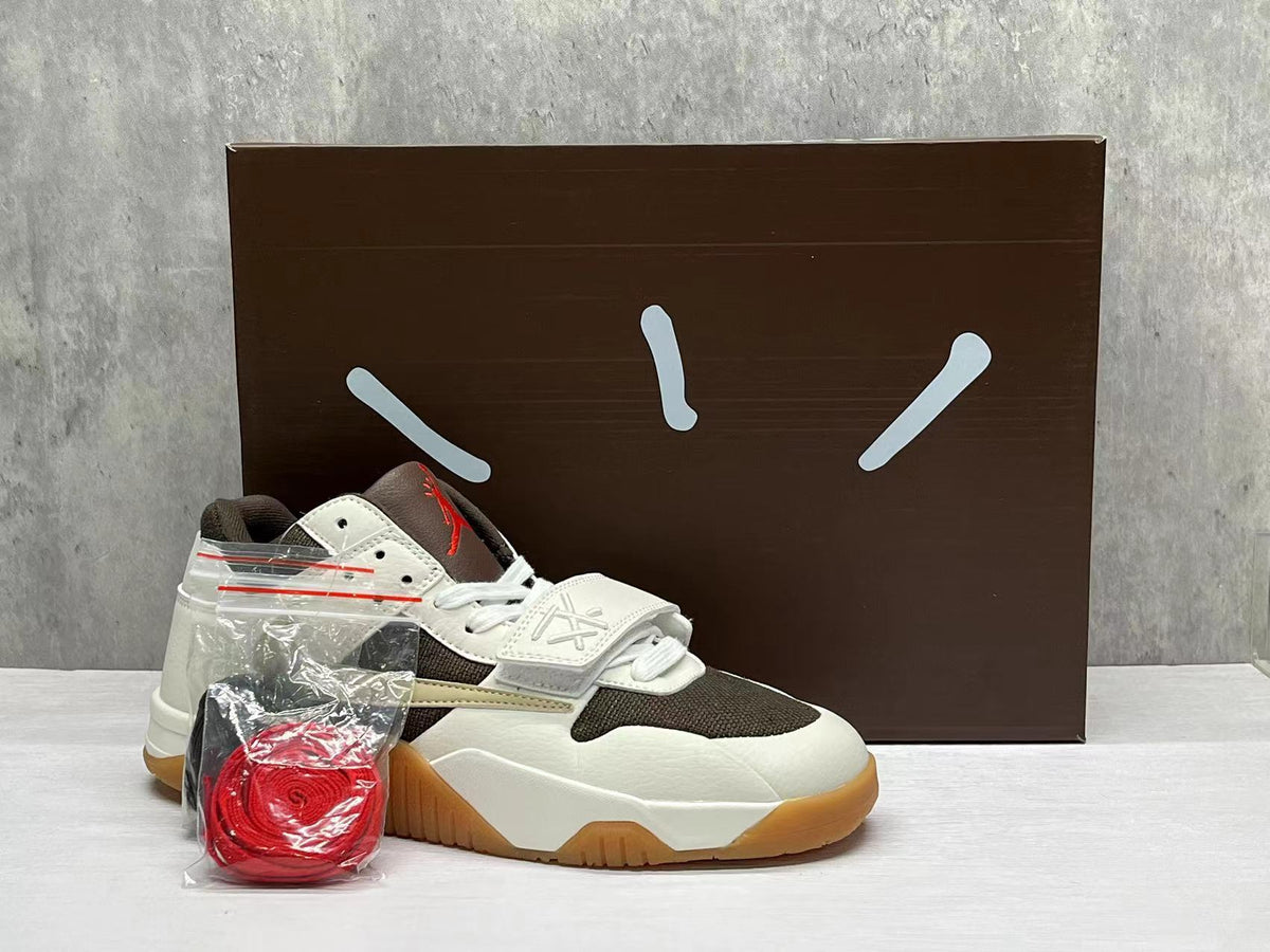 Nike Air Jordan 1 Low White Brown Sneakers