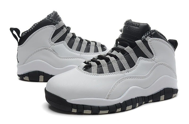 Air Jordan 10 White and Grey Women's Sneakers