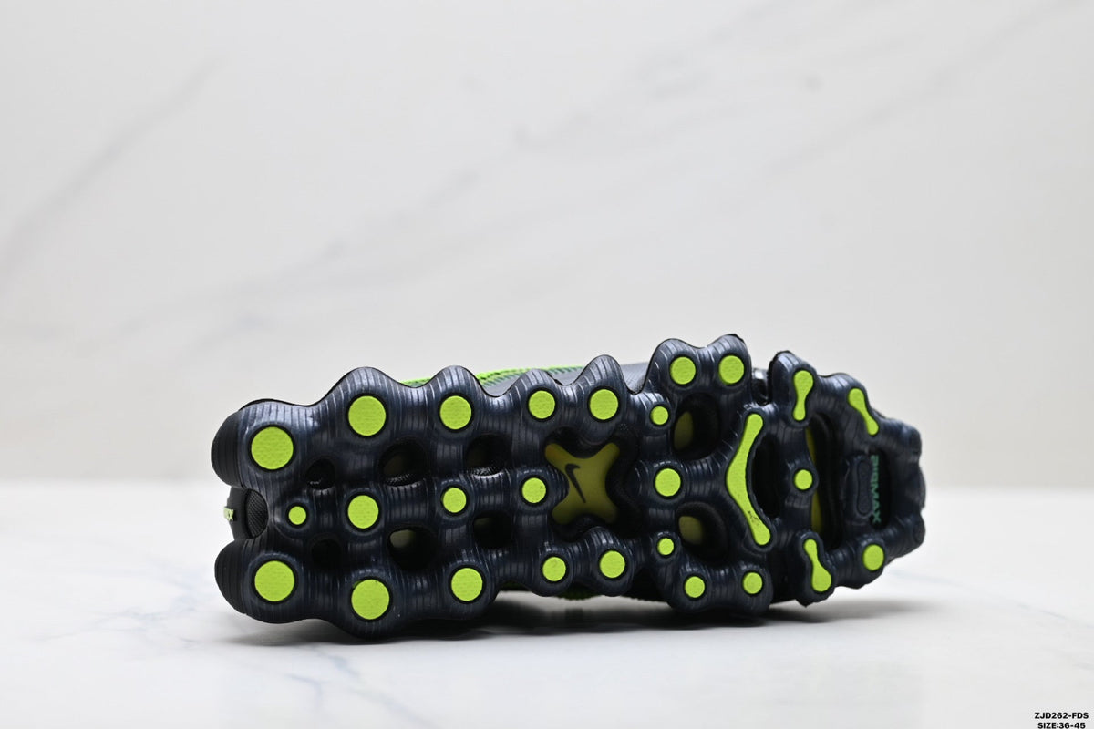 Nike Air Liquid Max Sneakers Black and Volt Green