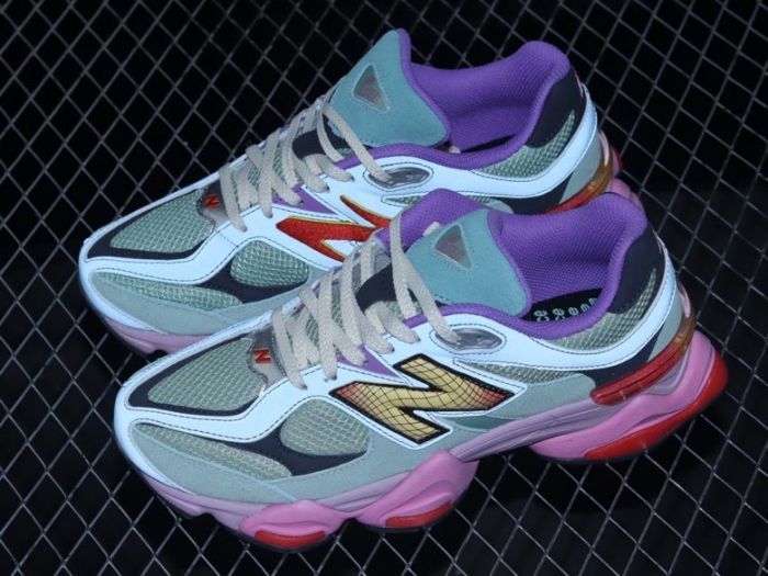 New Balance 9060 WRB Sneakers in Mint and Pink