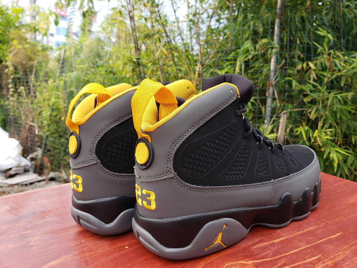 Jordan Air Jordan 9 Black Grey Yellow High-Top Sneakers