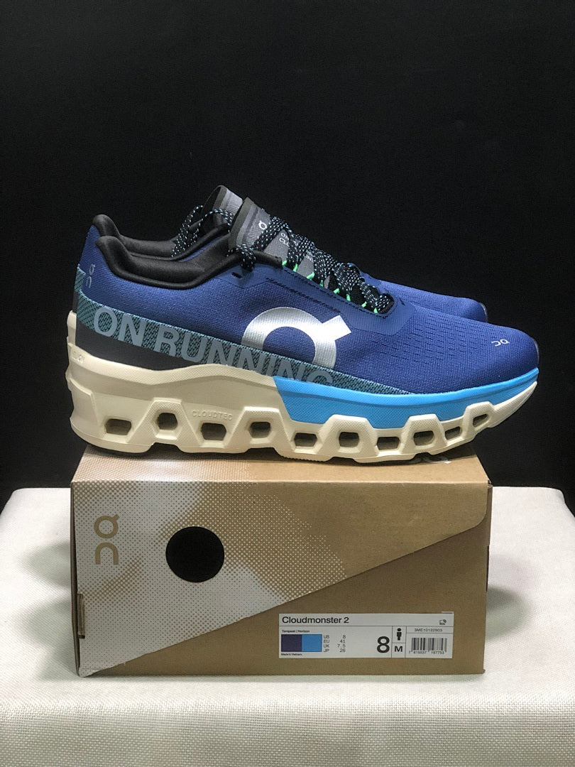 On Cloudmonster 2 Running Shoes in Blue