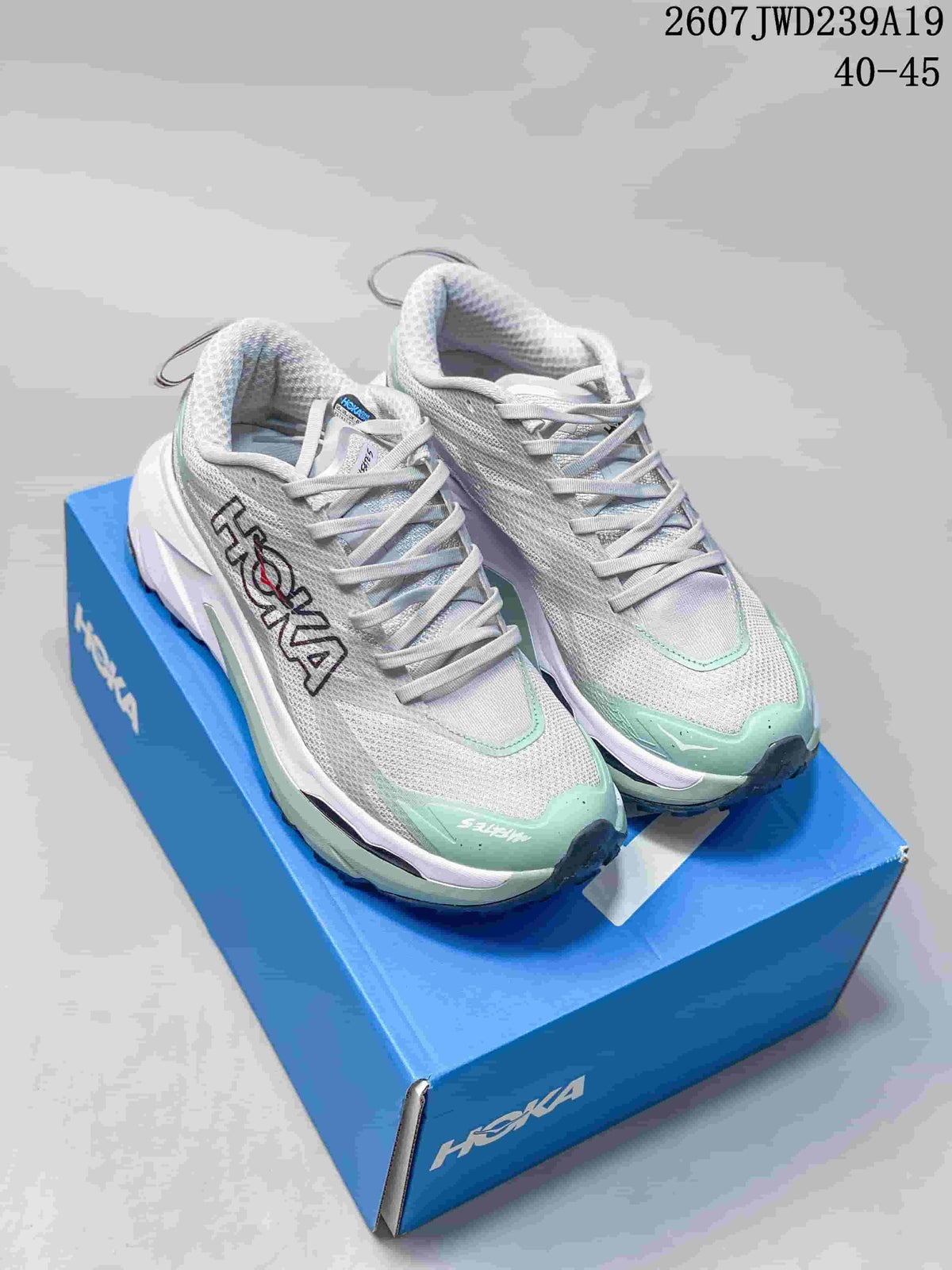 HOKA Rocket X 3 Low-Top Running Shoes Gray Mint