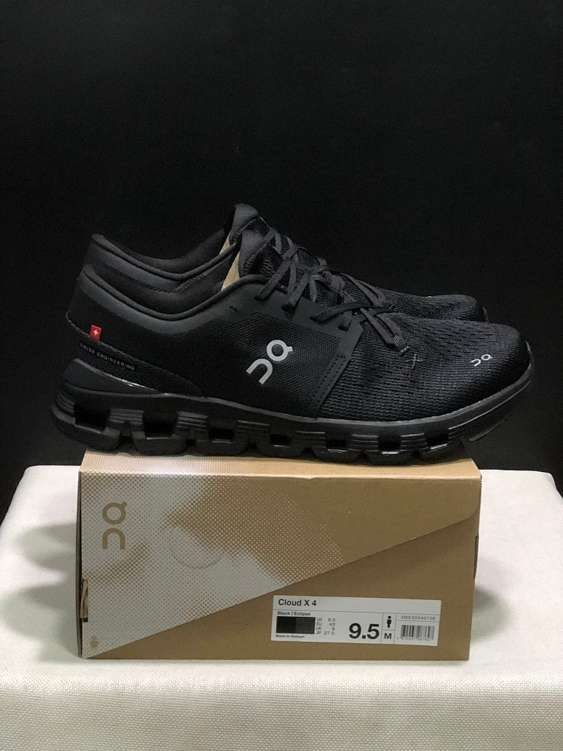 On Cloud X 4 Black Eclipse Sneakers