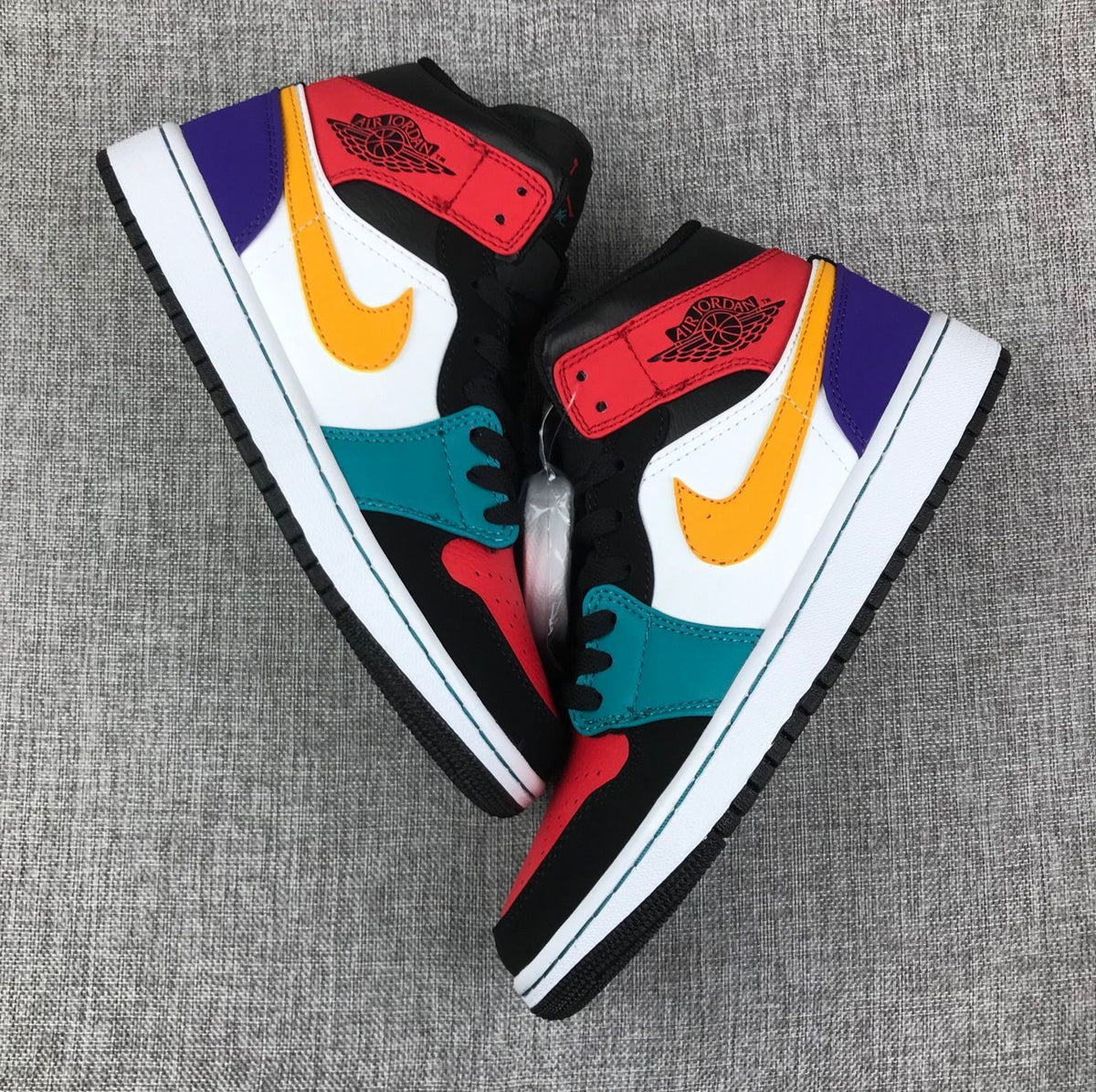 Jordan 1 Mid Multicolor High-Top Sneakers